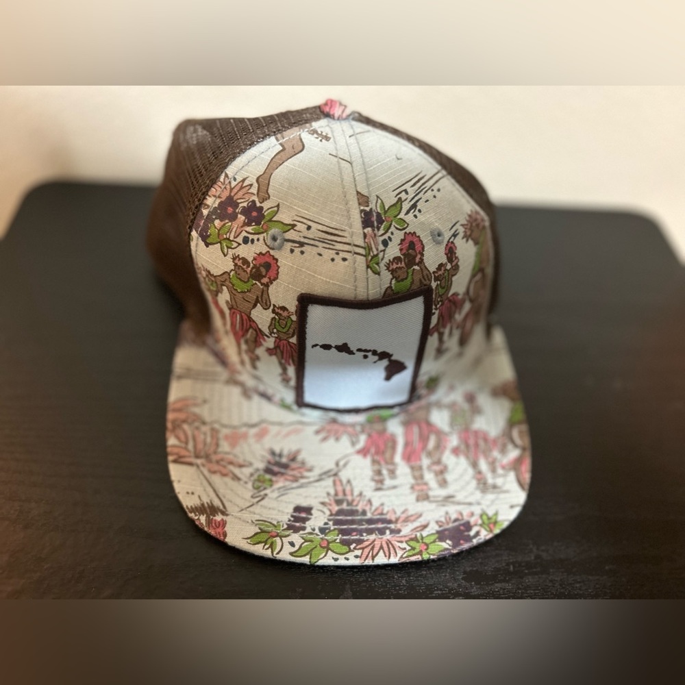 Dorfman Pacific Co. Hawaii Hat brown& light blue/green flat bill snap back - Picture 2 of 9